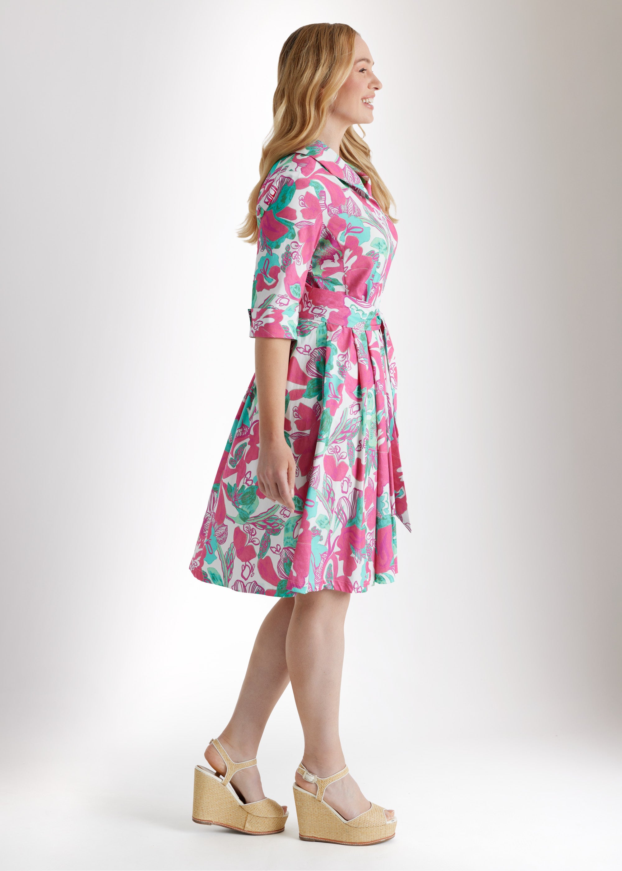 Tailliertes Kleid UDAXI aus Bio - Baumwolle - FOX'S - Fashion