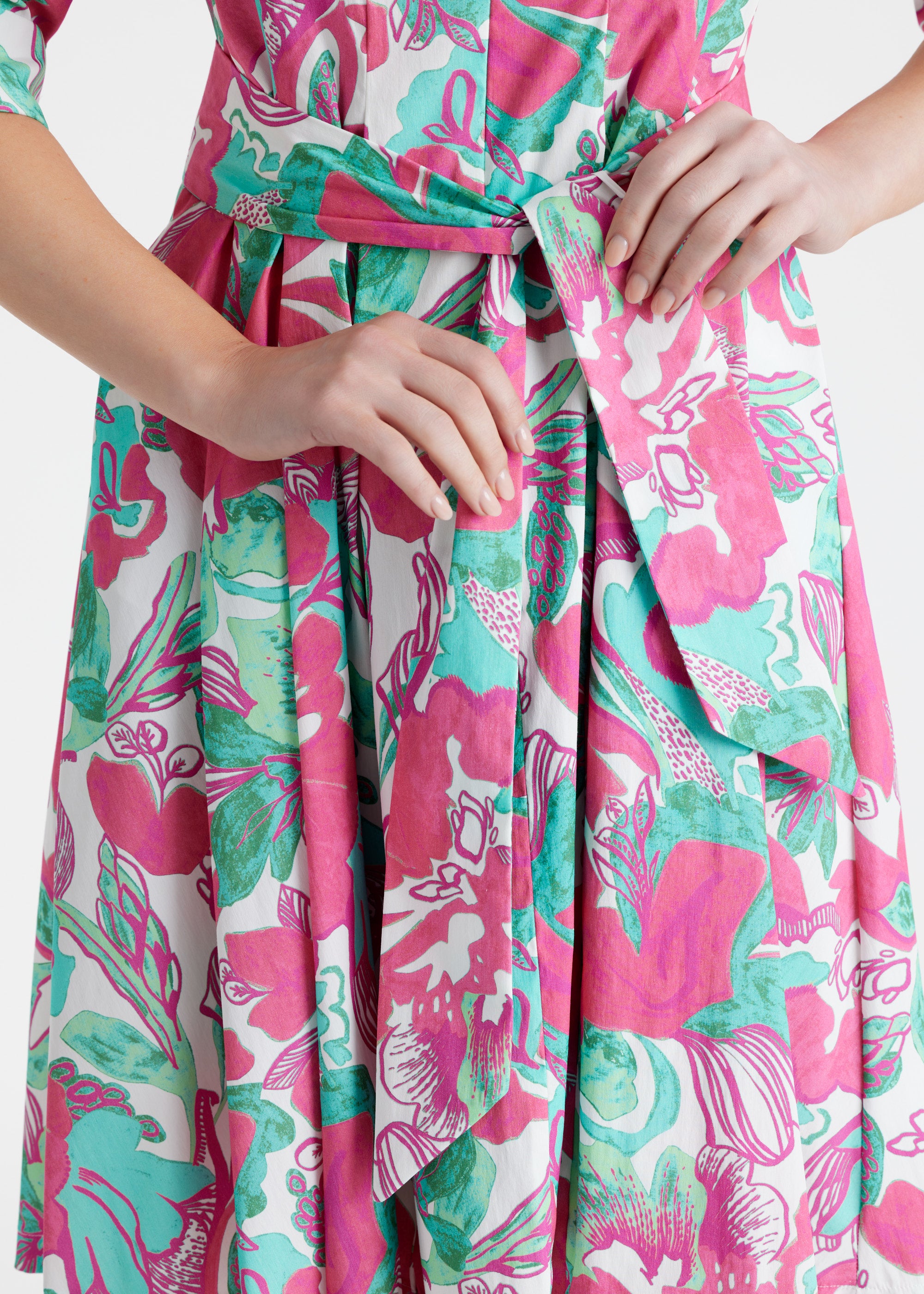Tailliertes Kleid UDAXI aus Bio - Baumwolle - FOX'S - Fashion