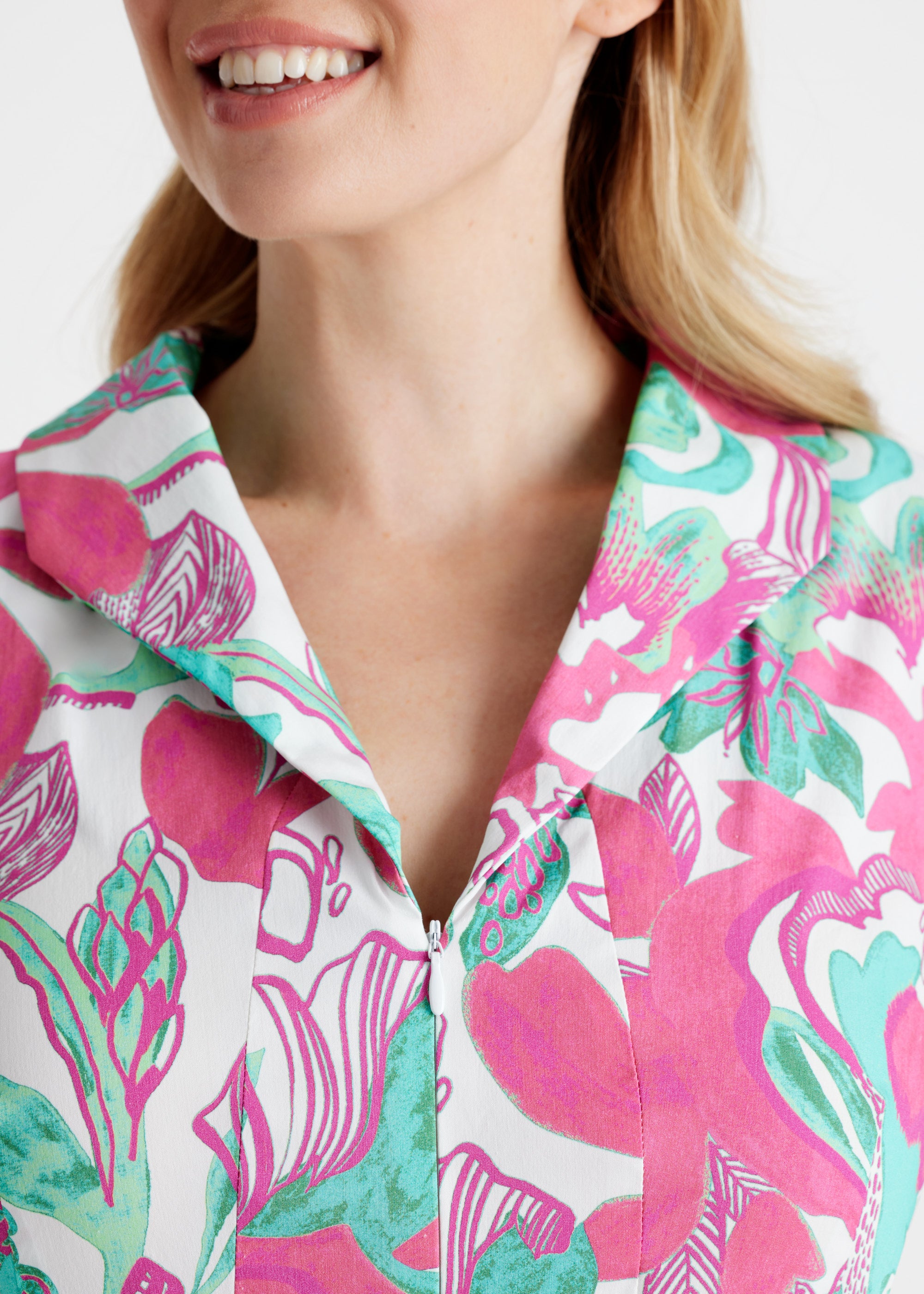 Tailliertes Kleid UDAXI aus Bio - Baumwolle - FOX'S - Fashion