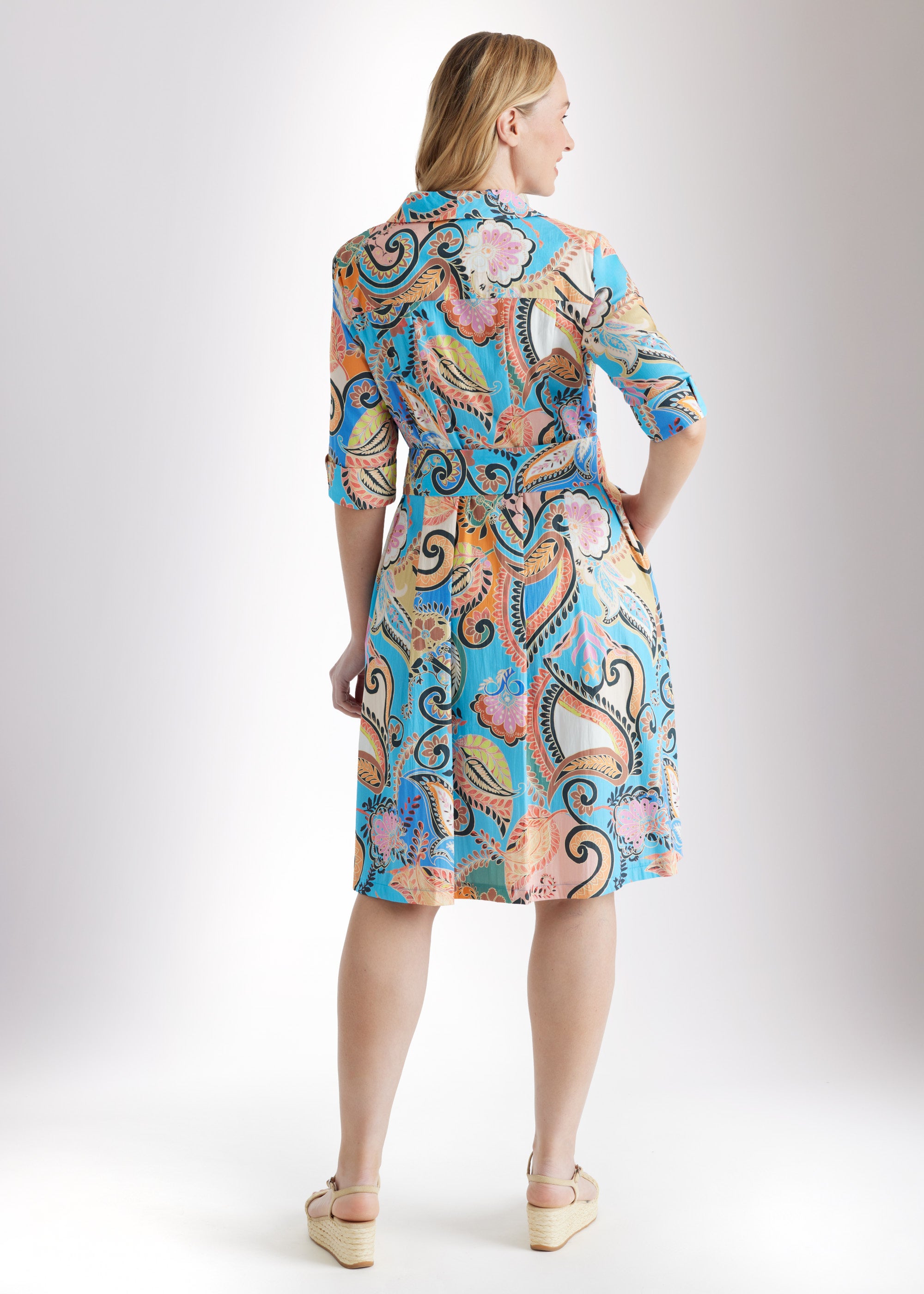 Tailliertes Kleid UDAXI aus Bio - Baumwolle - FOX'S - Fashion
