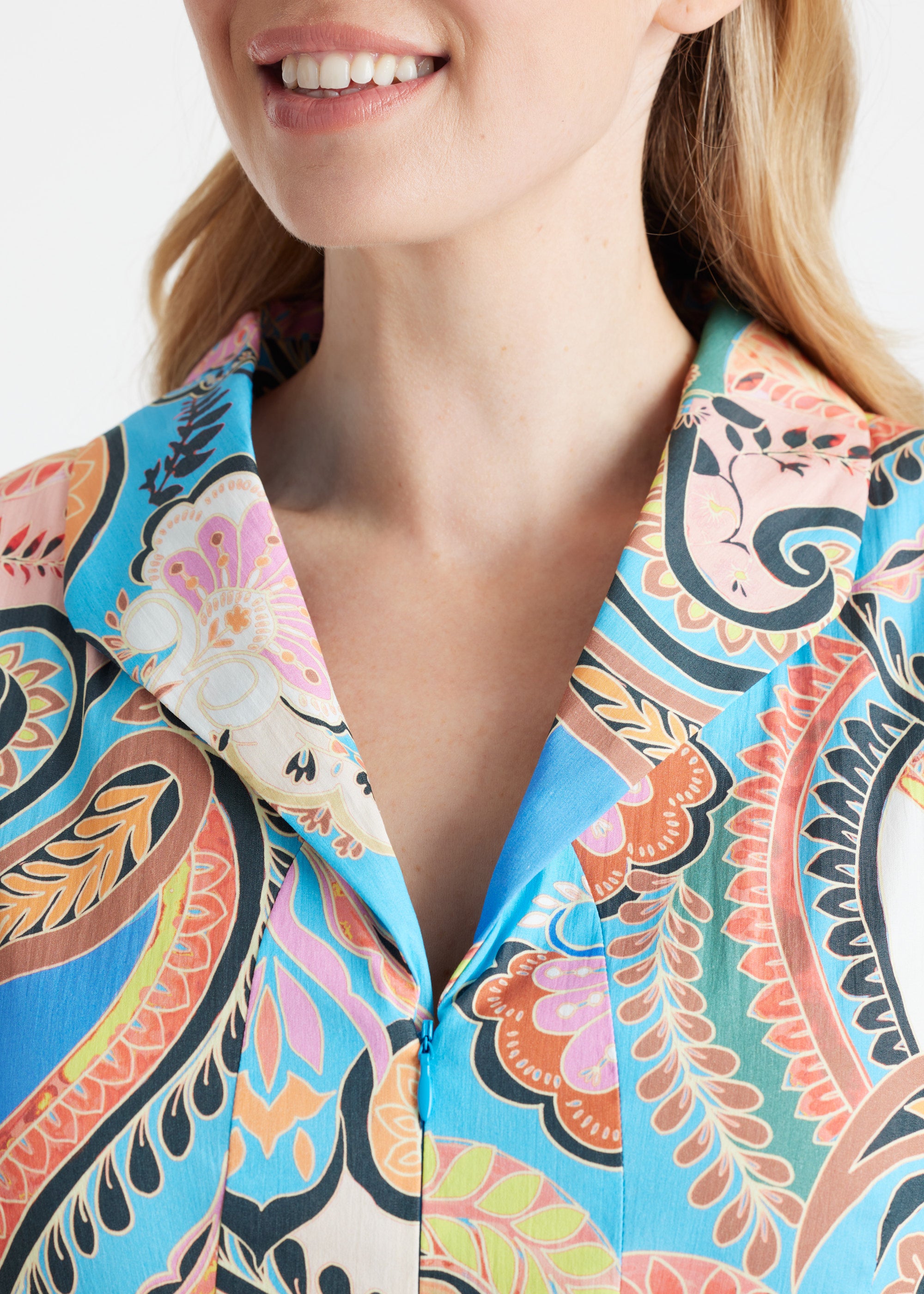 Tailliertes Kleid UDAXI aus Bio - Baumwolle - FOX'S - Fashion