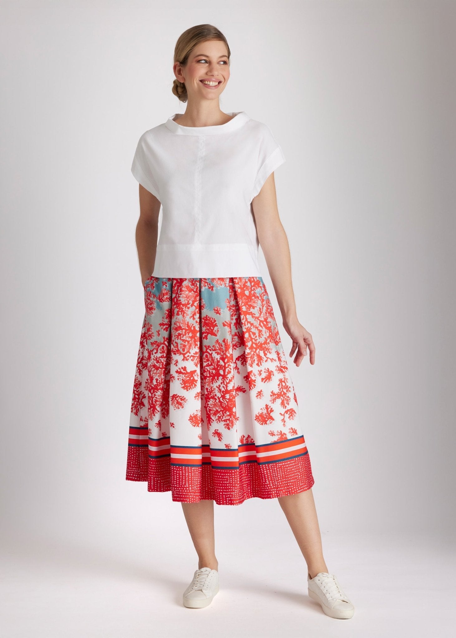 Ausgestellter Rock FAPIRO aus Bio - Baumwolle mit Reißverschluss - FOX'S - Fashion