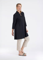 Ausgestelltes Kleid MADETTE mit 3/4 - Arm und V - Ausschnitt - FOX'S - Fashion