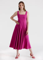 Ausgestelltes Midi - Kleid MYASHI aus Baumwollmix mit Stretch - FOX'S - Fashion