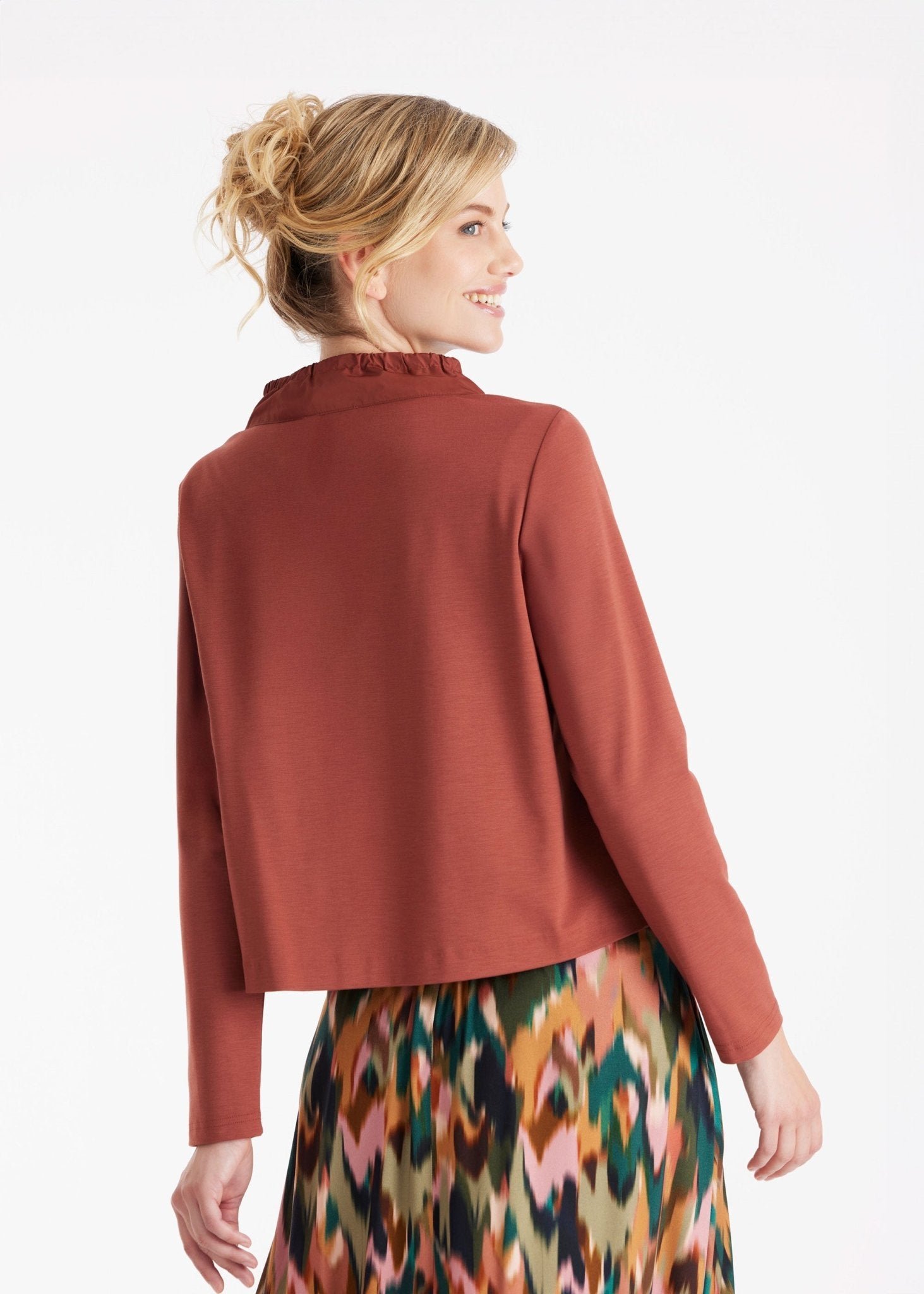 Bluse GYGATO mit Stehkragen und aufgesetzter Tasche - FOX'S - Fashion
