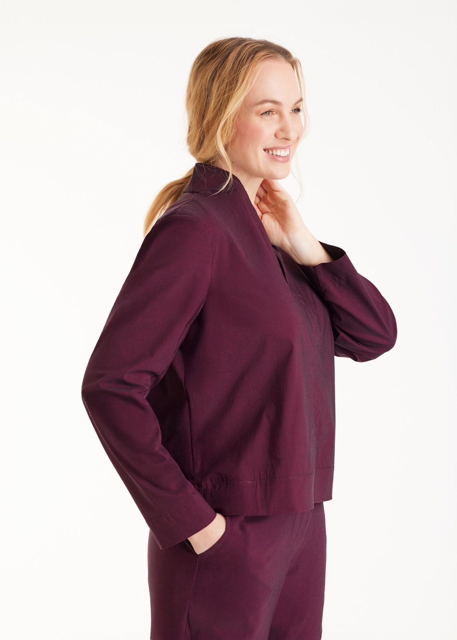 Bluse JIBRYX V - Ausschnitt und langem Arm - FOX'S - Fashion