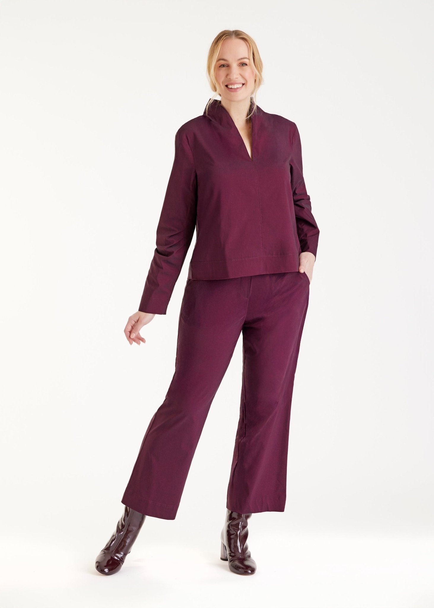 Bluse JIBRYX V - Ausschnitt und langem Arm - FOX'S - Fashion