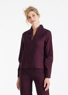 Bluse JIBRYX V - Ausschnitt und langem Arm - FOX'S - Fashion