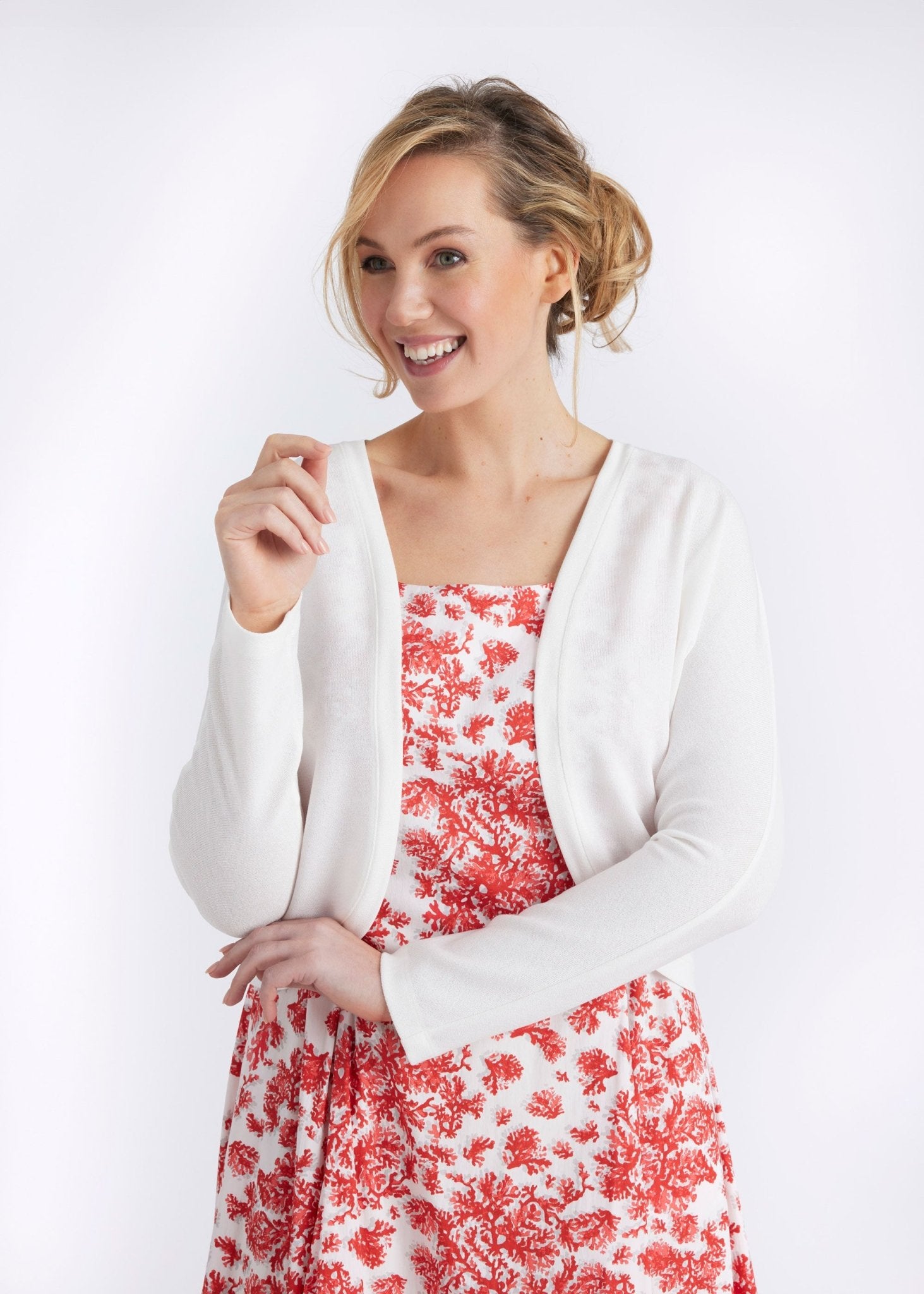 Bolero HERMYNA aus Feinstrick mit langem Arm - FOX'S - Fashion