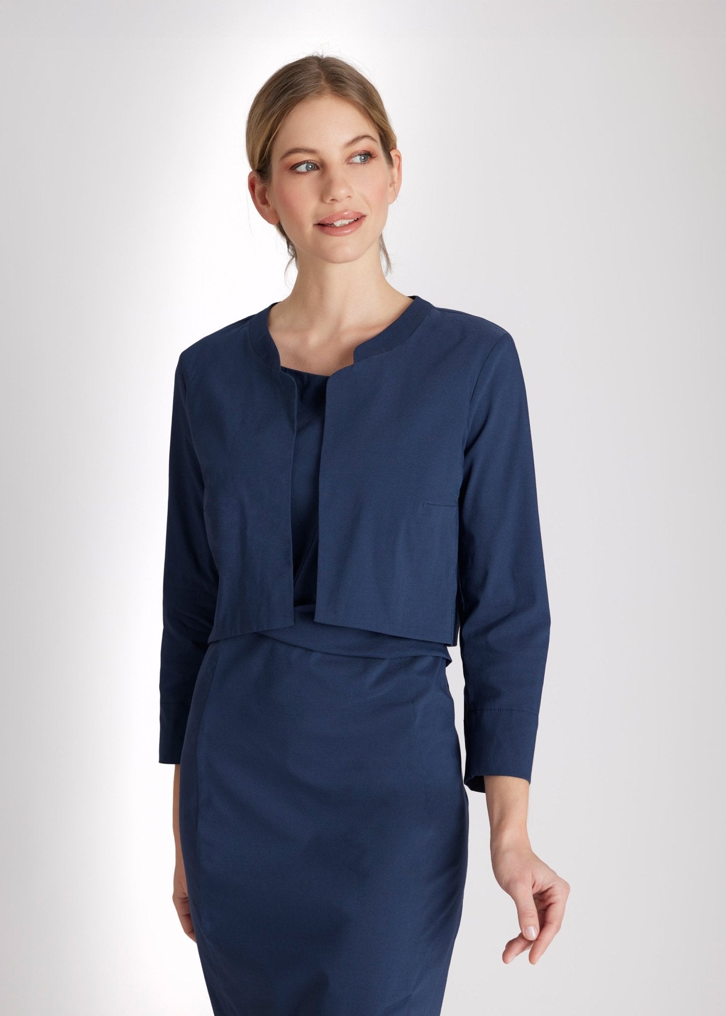 Bolero MYAGO aus Baumwollmix mit Elasthan und 3/4 - Arm - FOX'S - Fashion