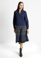 Gerade Bluse JIBRYX aus Viskose-Mix mit Stretch - FOX'S-Fashion
