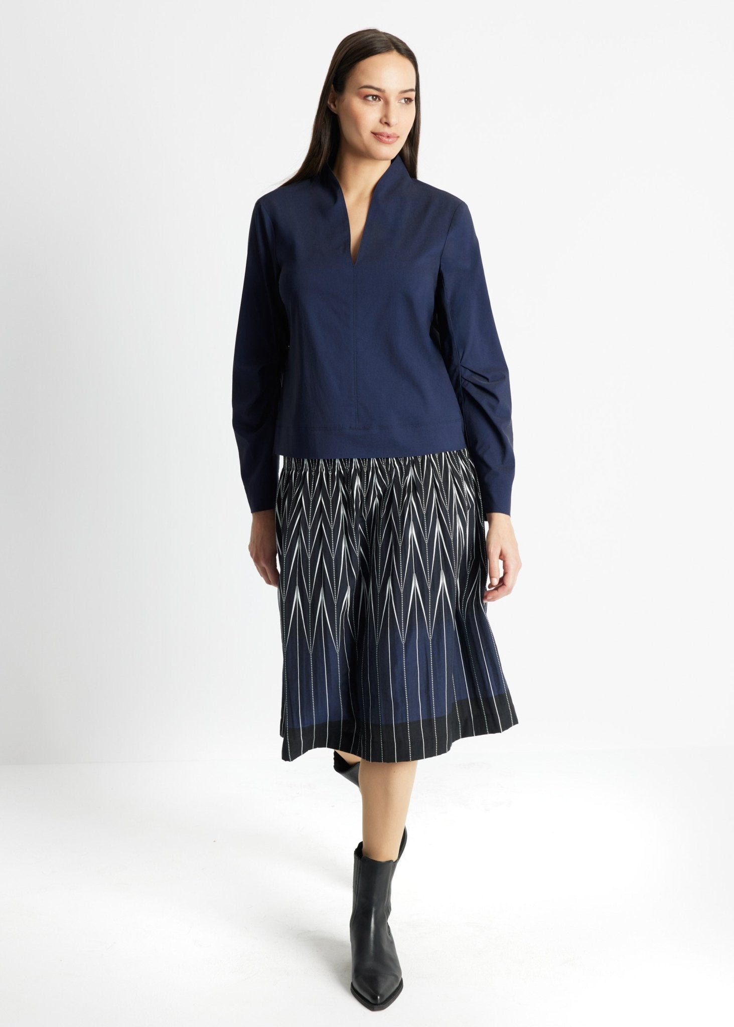 Gerade Bluse JIBRYX aus Viskose-Mix mit Stretch - FOX'S-Fashion