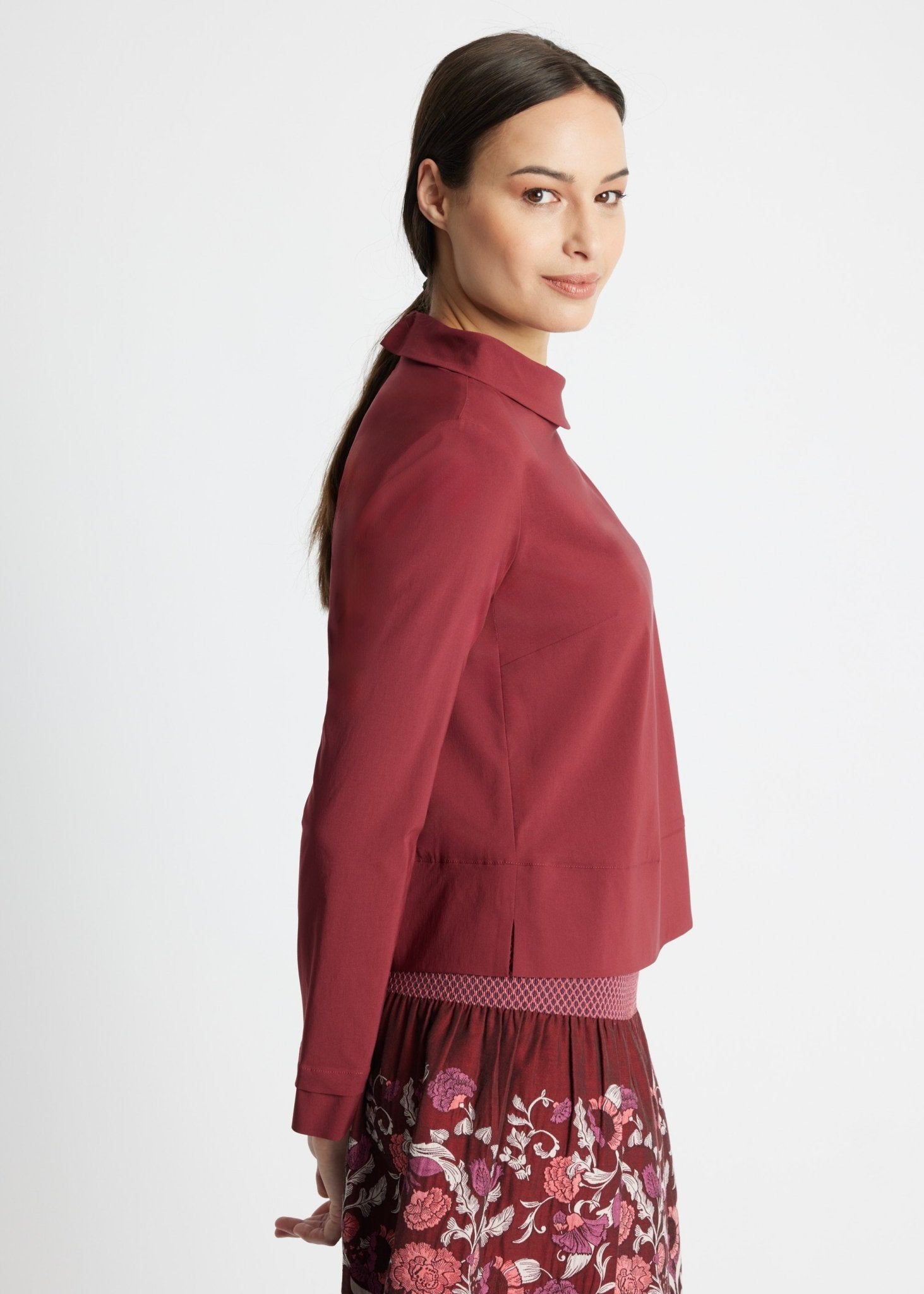 Gerade Bluse JURAMO aus Viskose-Mix mit Stretch - FOX'S-Fashion