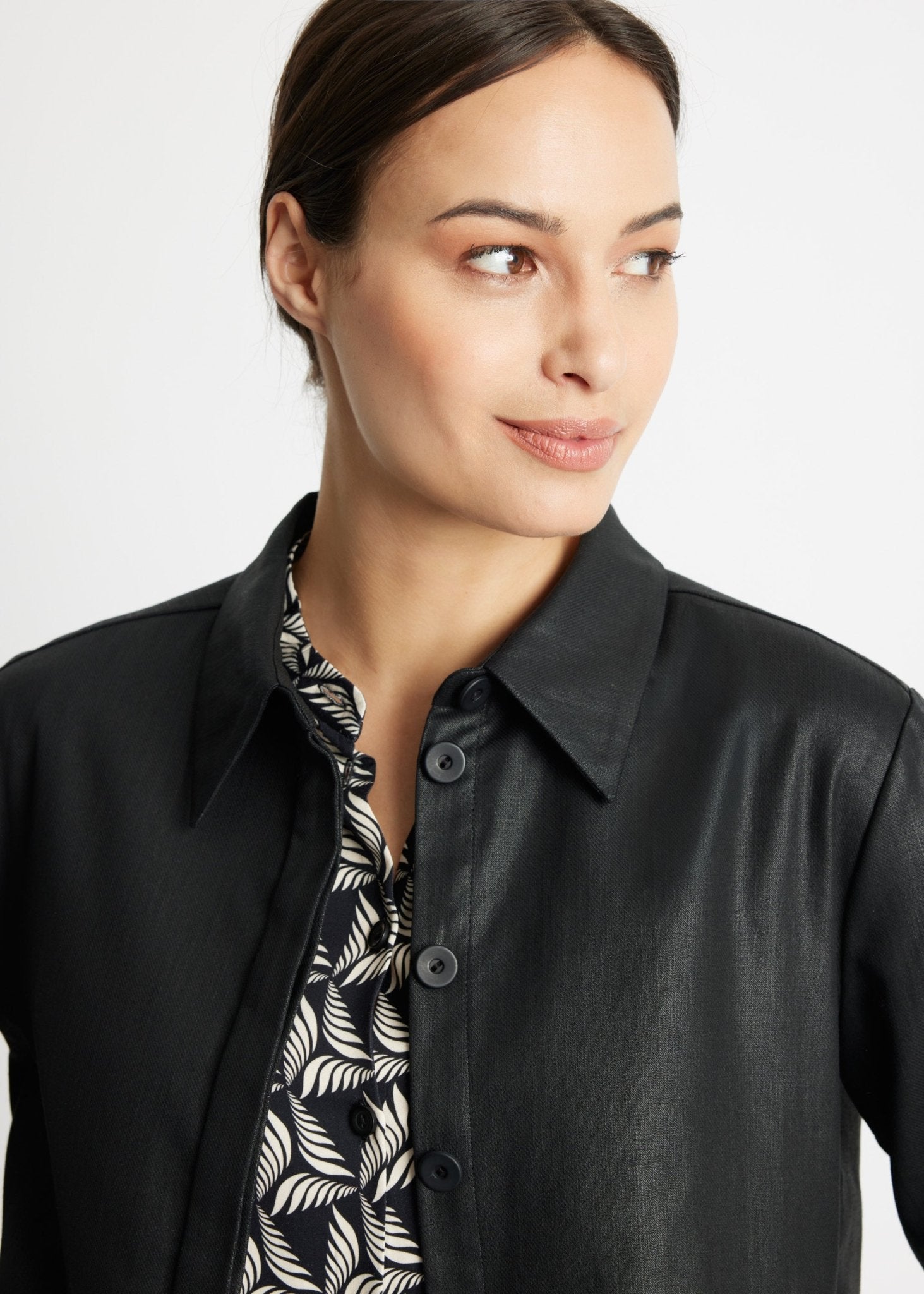 Gerade Hemdjacke ZANZIA aus 100 % Baumwolle - FOX'S-Fashion