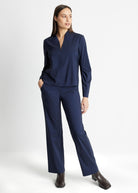 Gerade Hose JUSTIRA aus Viskose-Mix mit Gummibund - FOX'S-Fashion