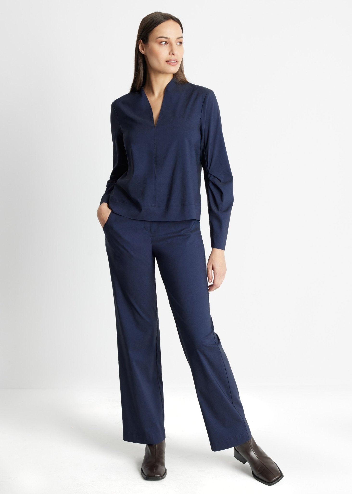 Gerade Hose JUSTIRA aus Viskose-Mix mit Gummibund - FOX'S-Fashion