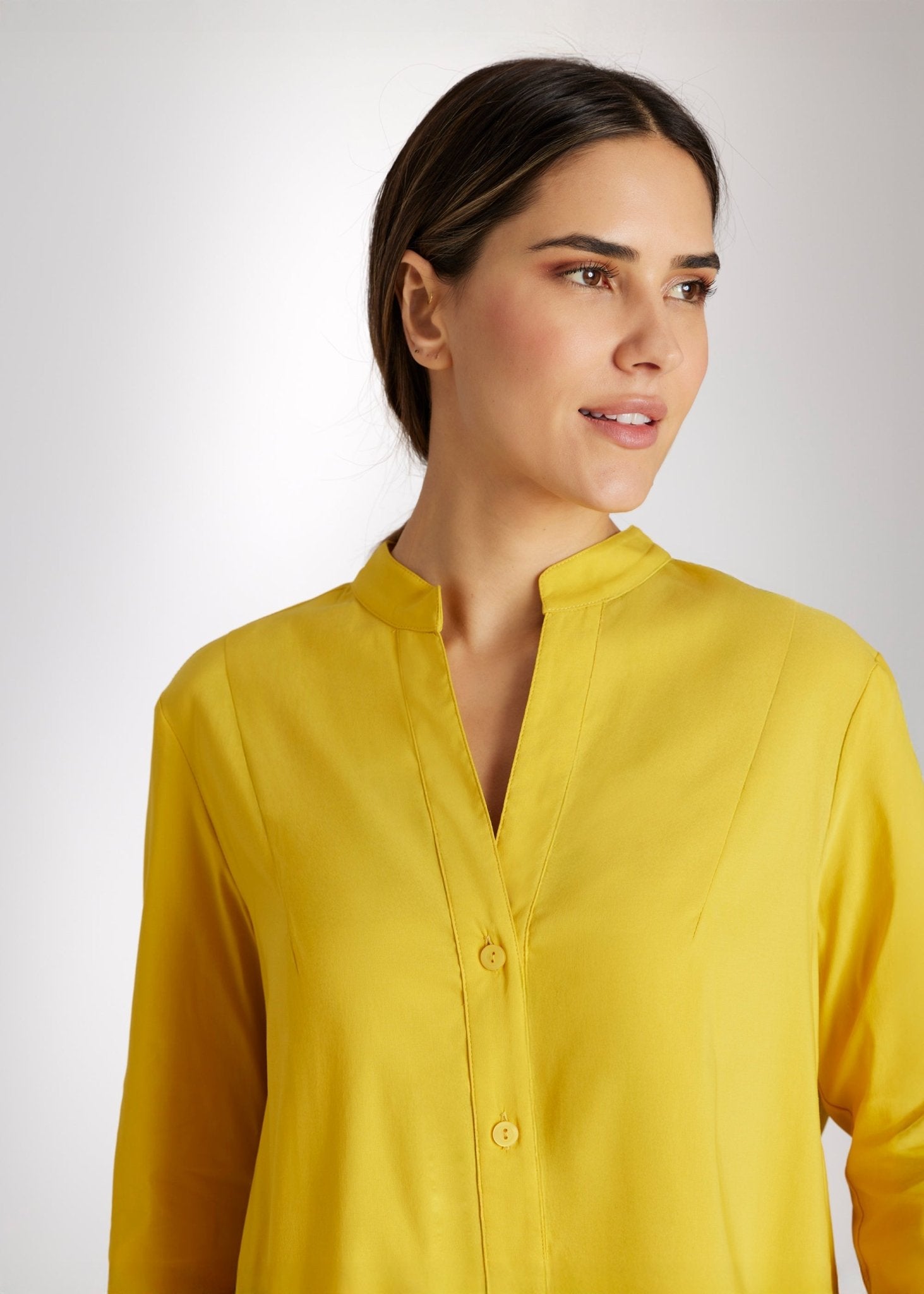 Gerade Longbluse BABLO aus leichtem Baumwollmix mit Stretch - FOX'S - Fashion