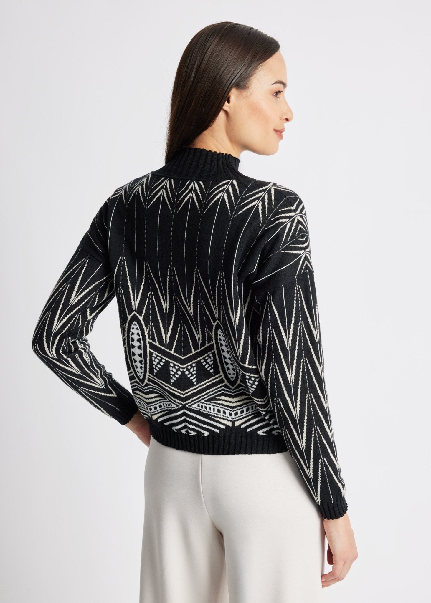 Gerader Strickpullover DARIBO aus Baumwoll-Mix - FOX'S-Fashion