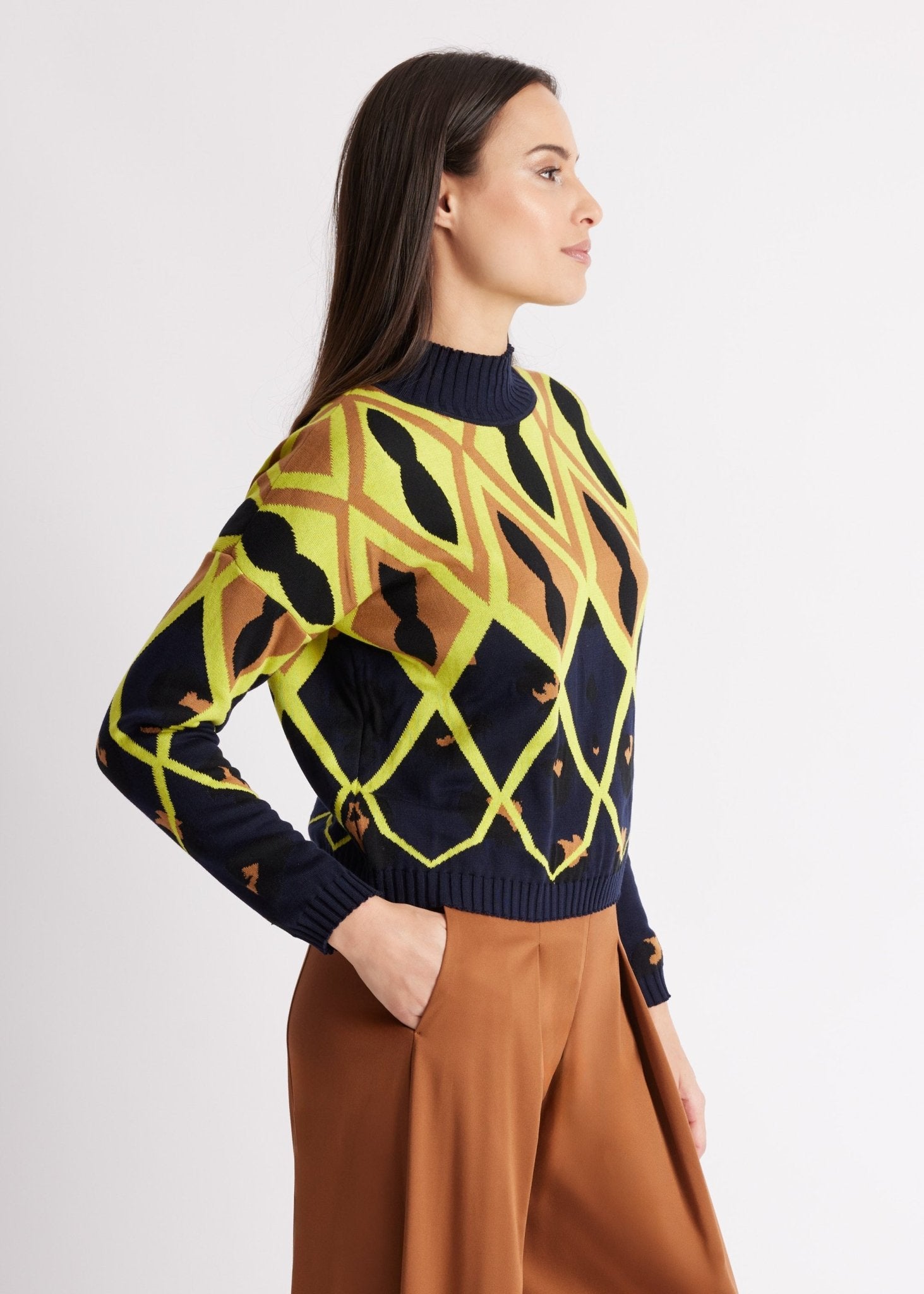 Gerader Strickpullover DARIBO aus Baumwoll-Mix - FOX'S-Fashion