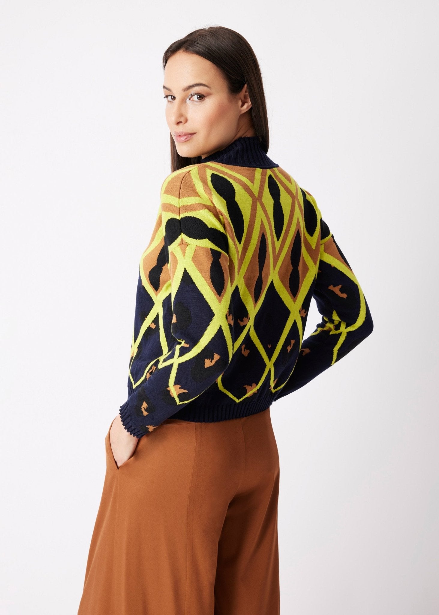Gerader Strickpullover DARIBO aus Baumwoll-Mix - FOX'S-Fashion