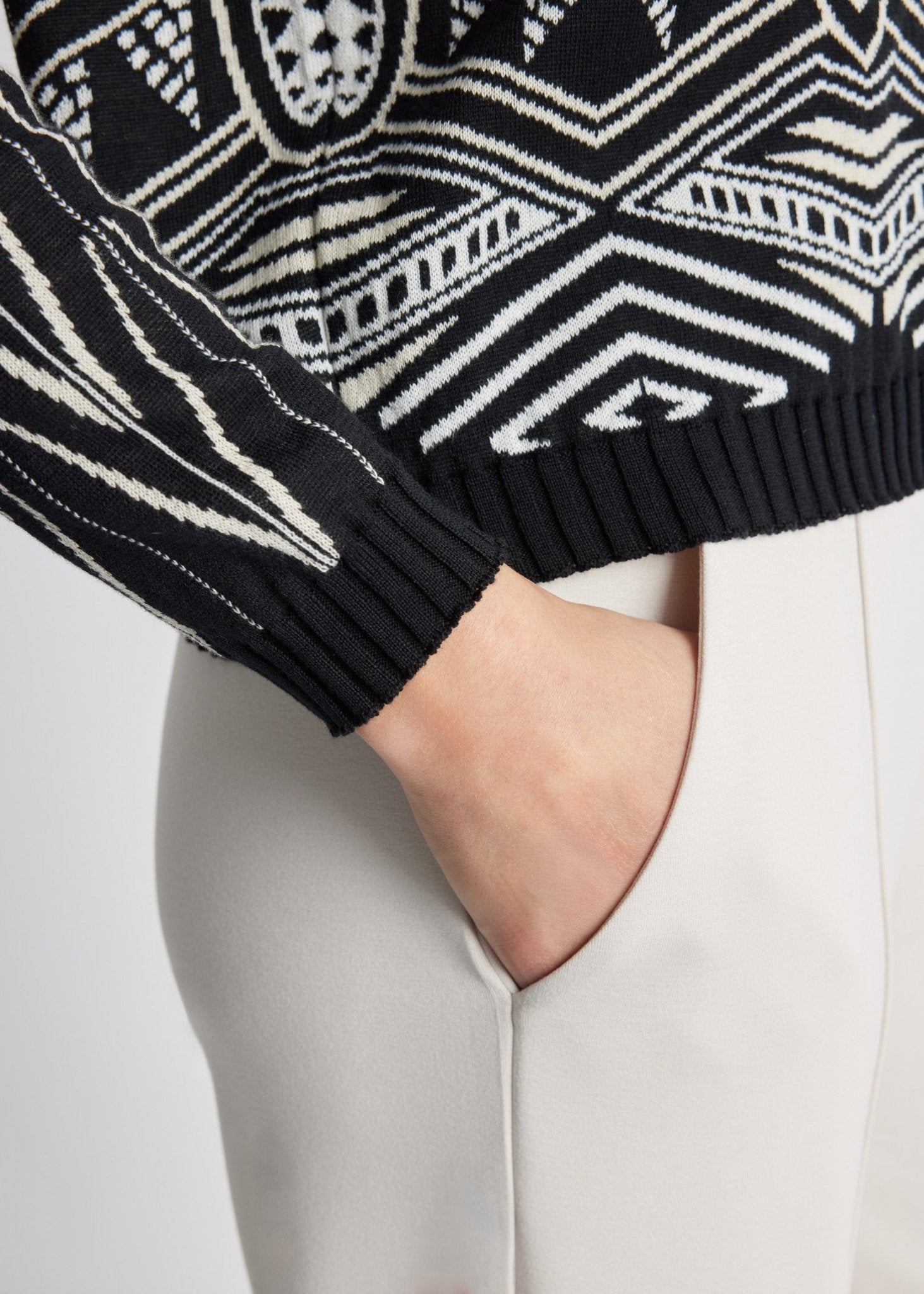 Gerader Strickpullover DARIBO aus Baumwoll-Mix - FOX'S-Fashion