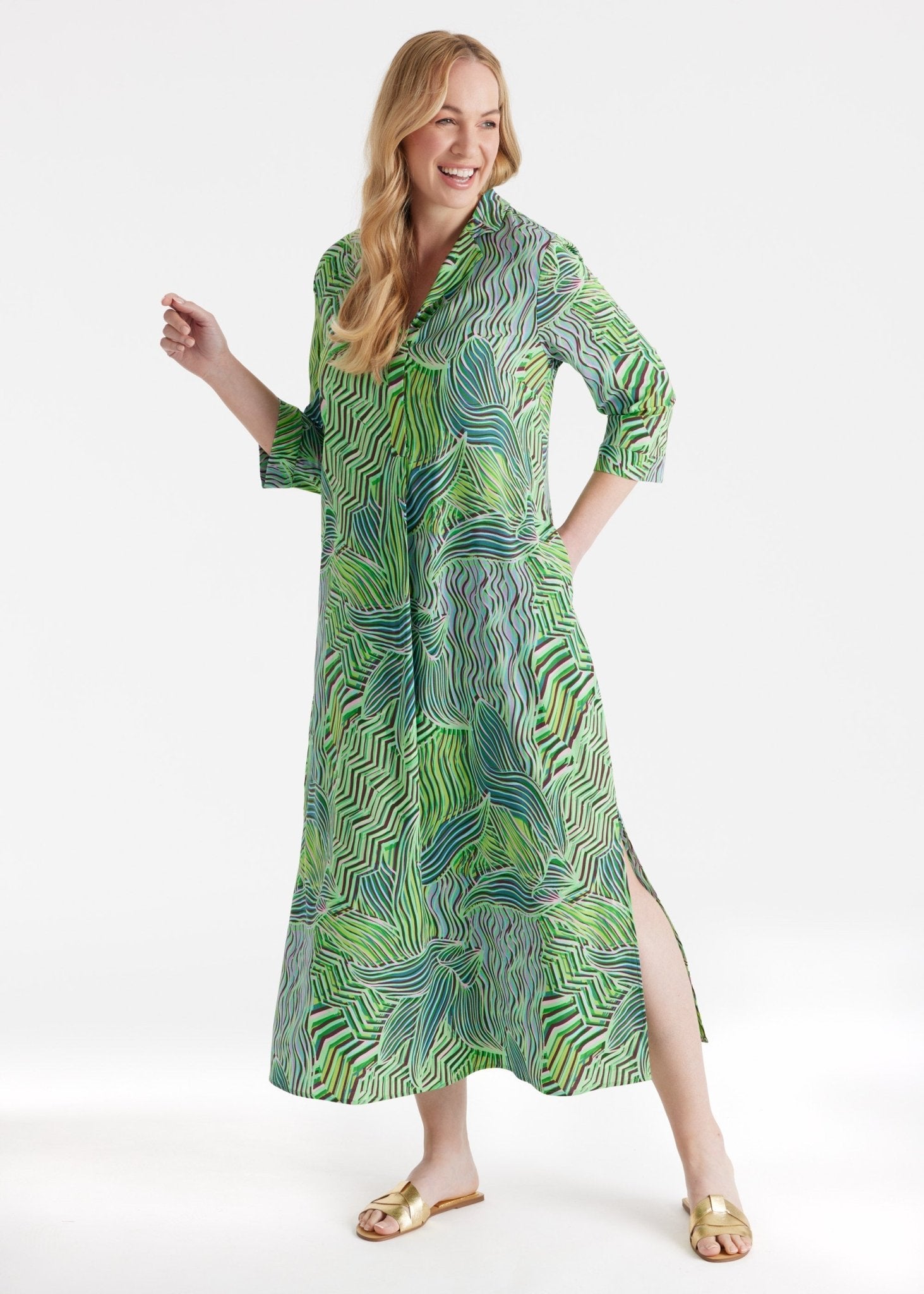 Gerades Midi - Kleid WOTALI aus Viskose - FOX'S - Fashion