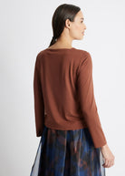 Gerades Shirt CESONTA aus softem Viskosejersey - FOX'S-Fashion