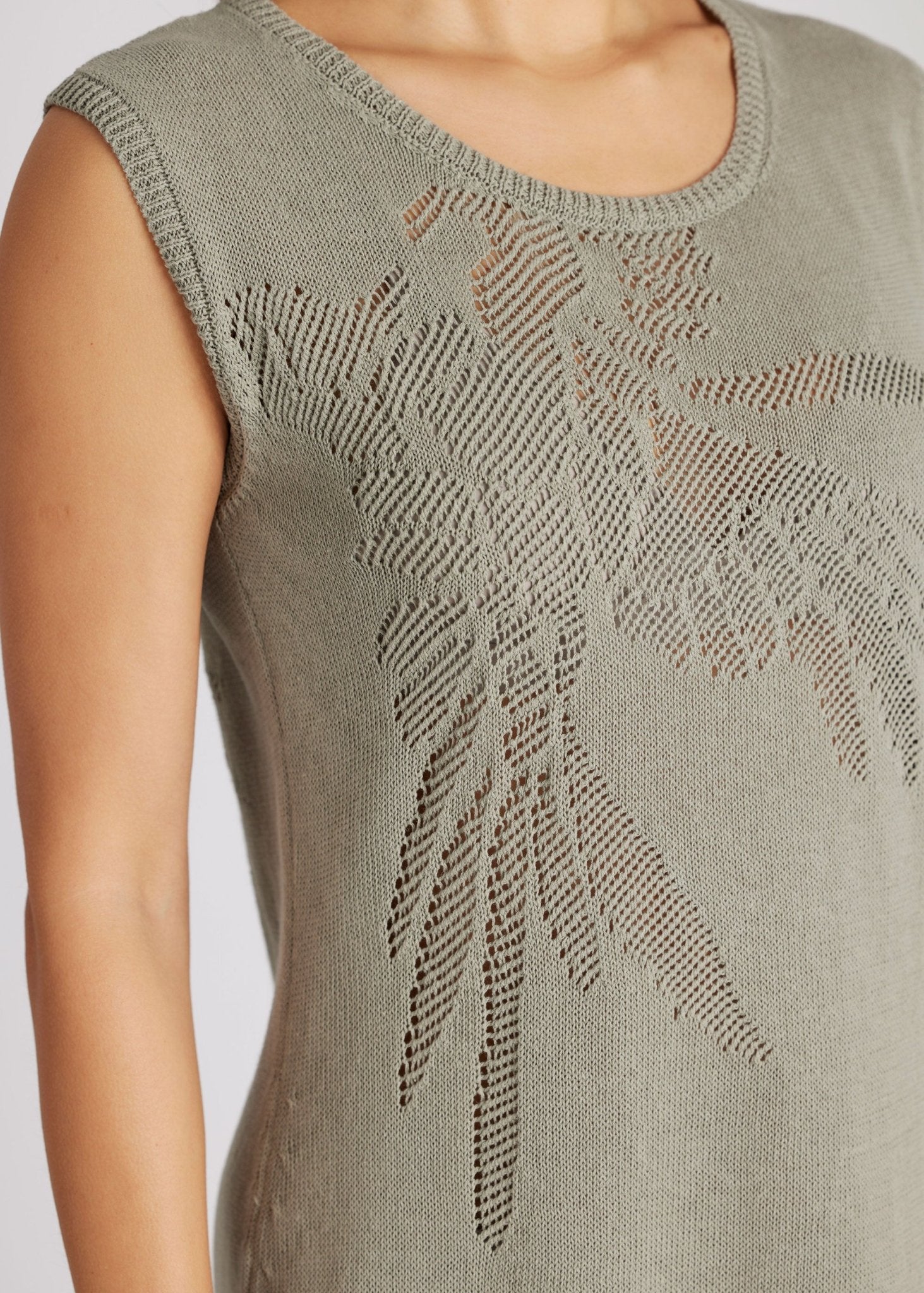Gerades Strickkleid TORNADA aus Baumwolle und Leinen - FOX'S - Fashion