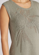 Gerades Strickkleid TORNADA aus Baumwolle und Leinen - FOX'S - Fashion