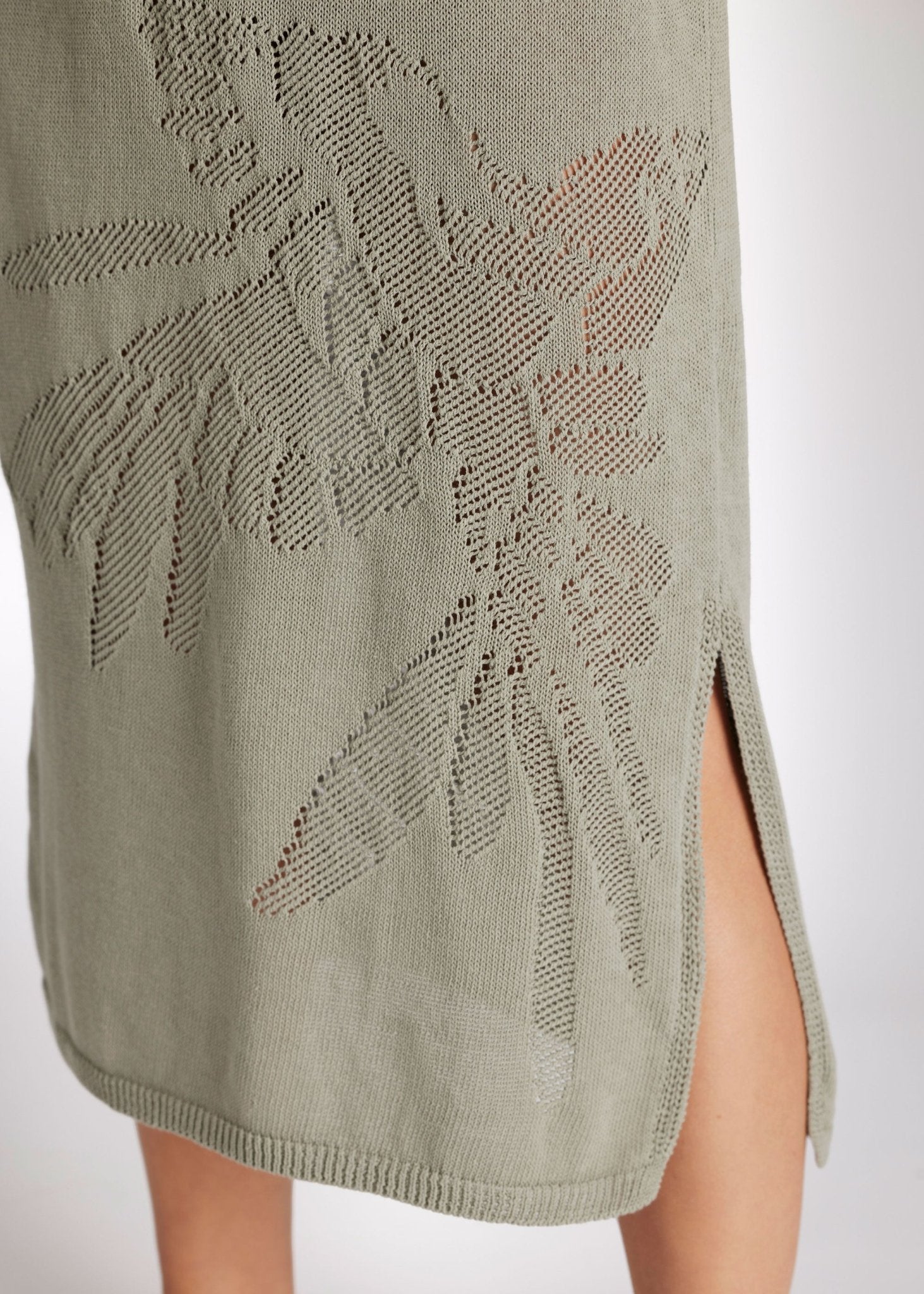Gerades Strickkleid TORNADA aus Baumwolle und Leinen - FOX'S - Fashion