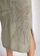 Gerades Strickkleid TORNADA aus Baumwolle und Leinen - FOX'S - Fashion