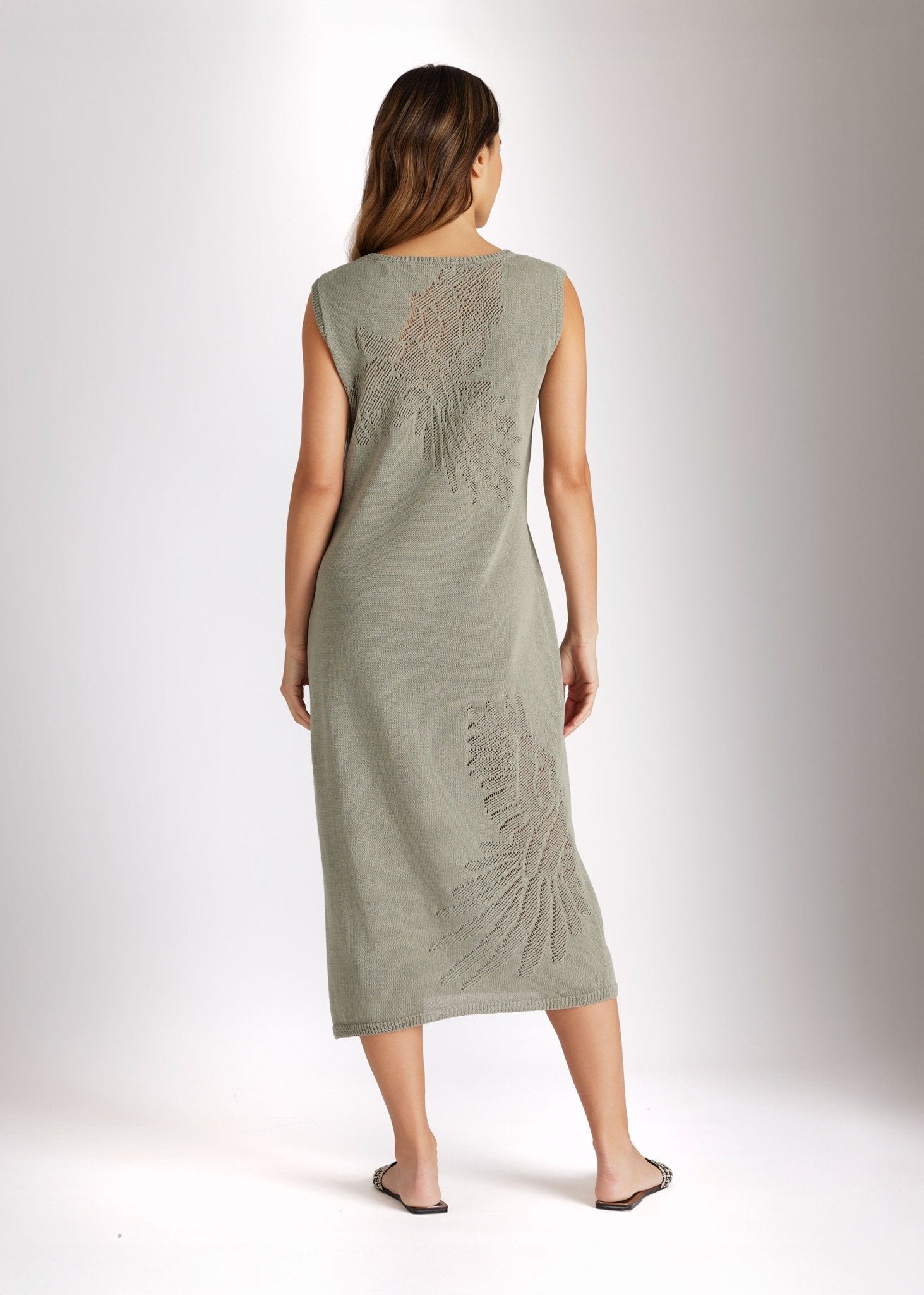 Gerades Strickkleid TORNADA aus Baumwolle und Leinen - FOX'S - Fashion