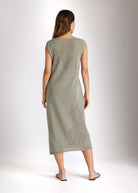 Gerades Strickkleid TORNADA aus Baumwolle und Leinen - FOX'S - Fashion