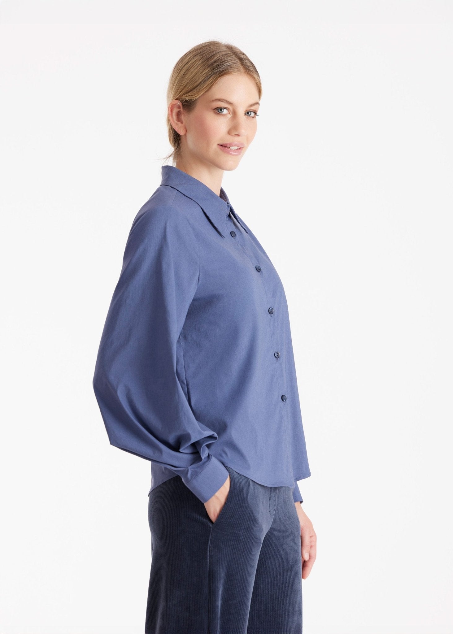 Hemdbluse BLUSIA mit raffiniertem Ärmeldetail - FOX'S - Fashion