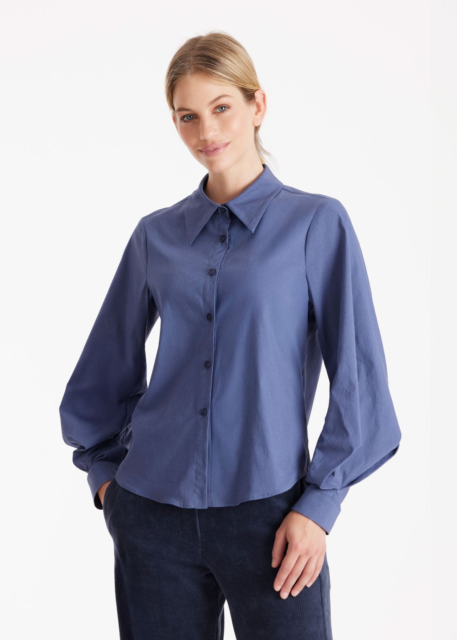 Hemdbluse BLUSIA mit raffiniertem Ärmeldetail - FOX'S - Fashion