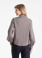 Hemdbluse BLUSIA mit raffiniertem Ärmeldetail - FOX'S - Fashion