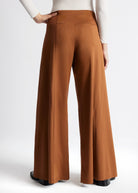 Hose QUKASEI aus glattem Viskosejersey mit weitem Bein - FOX'S-Fashion