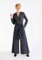 Jumpsuit GUMPSUI mit V - Ausschnitt und Bindegürtel - FOX'S - Fashion