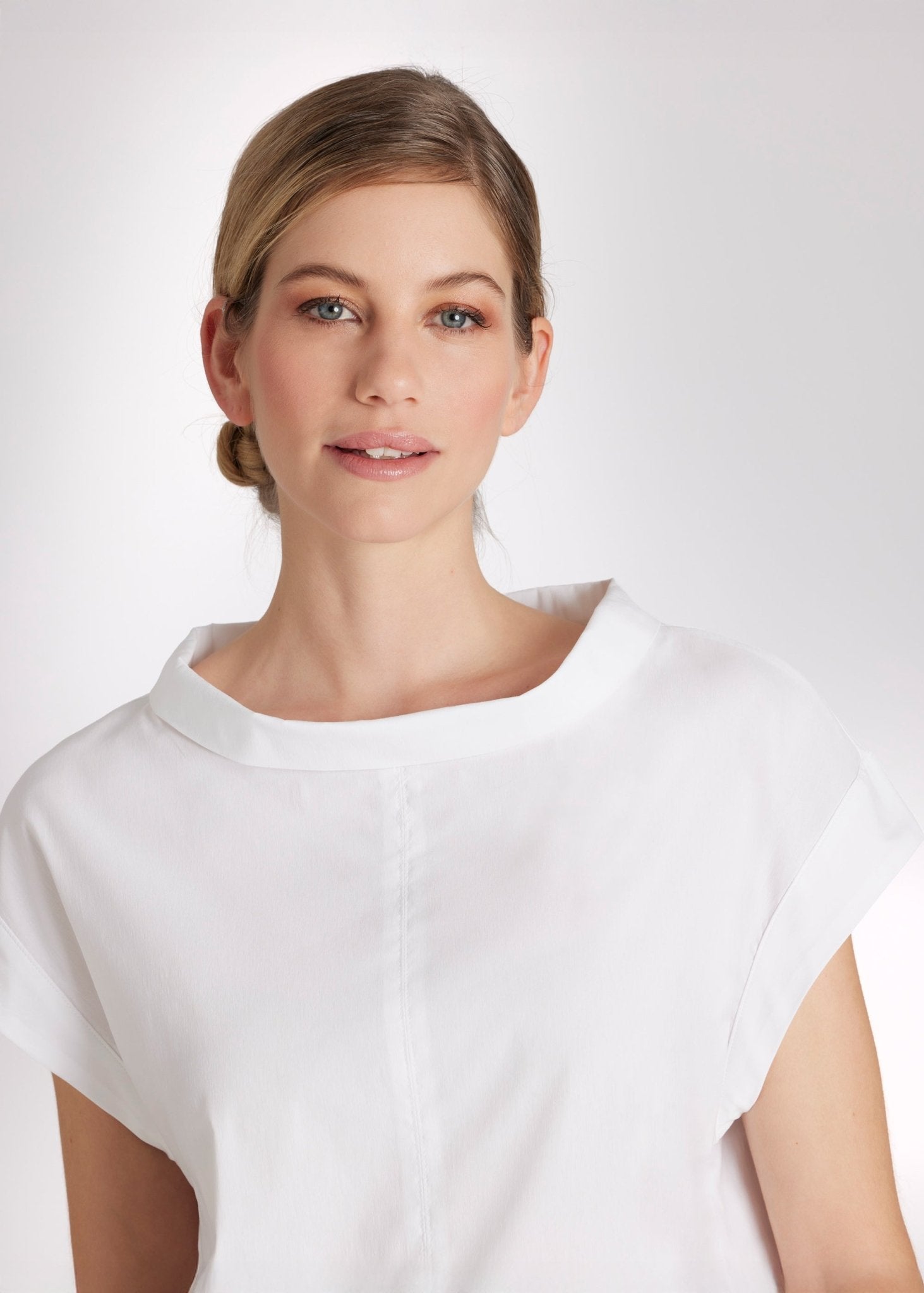 Kastige Bluse BOSOMI aus Baumwollmix mit Stretch - FOX'S - Fashion