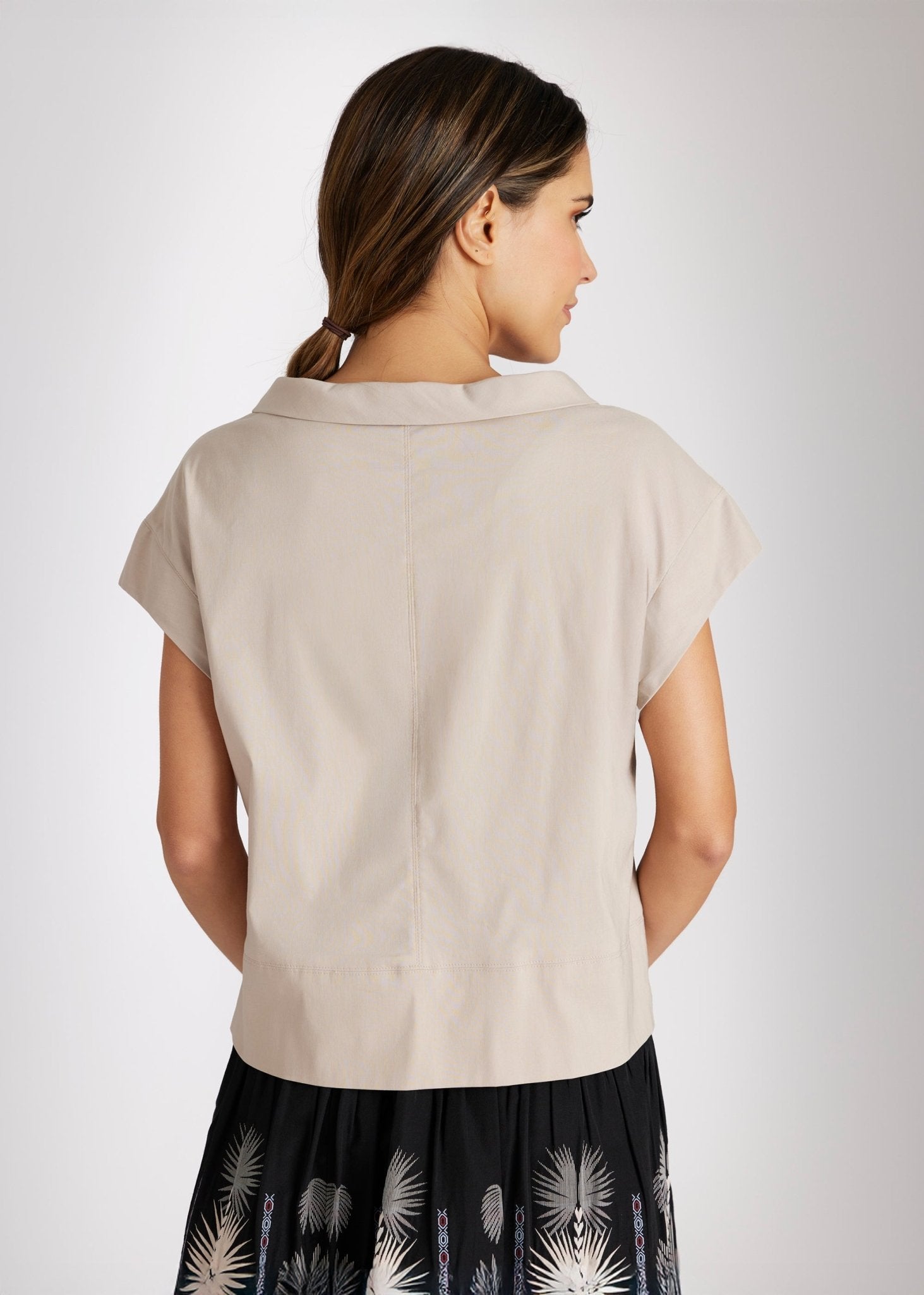 Kastige Bluse BOSOMI aus Baumwollmix mit Stretch - FOX'S - Fashion