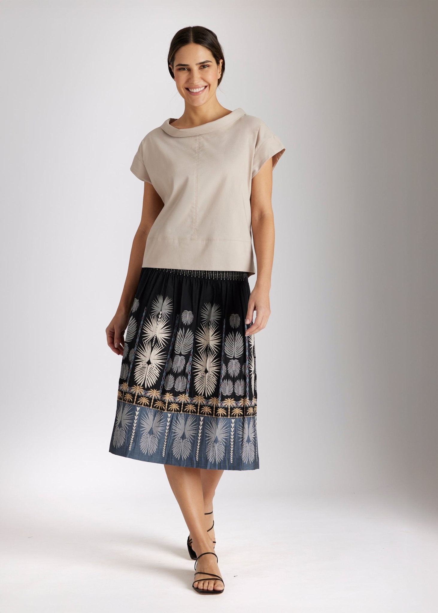 Kastige Bluse BOSOMI aus Baumwollmix mit Stretch - FOX'S - Fashion