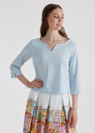 Kastige Bluse BUSHAKTY aus leichtem Baumwollmix mit Stretch - FOX'S - Fashion