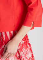 Kastige Bluse BUSHAKTY aus leichtem Baumwollmix mit Stretch - FOX'S - Fashion