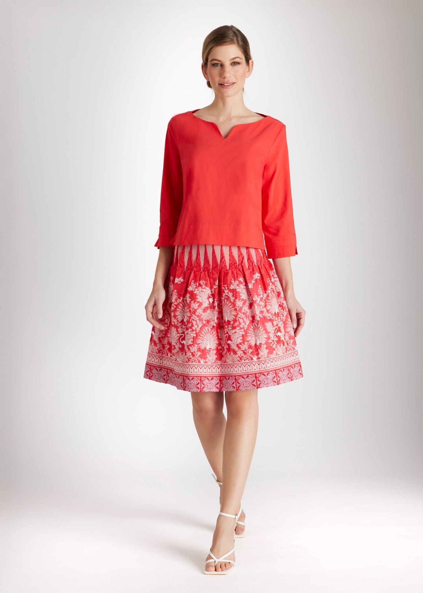 Kastige Bluse BUSHAKTY aus leichtem Baumwollmix mit Stretch - FOX'S - Fashion