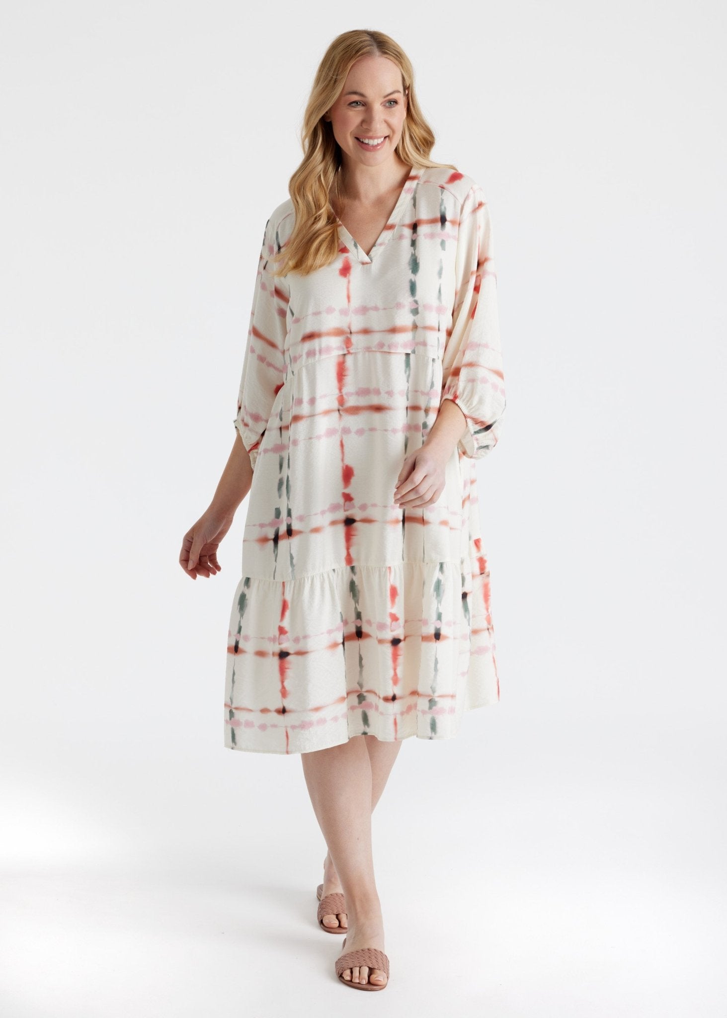 Kleid XYLONA aus Viskose - Mix in A - Linie - FOX'S - Fashion