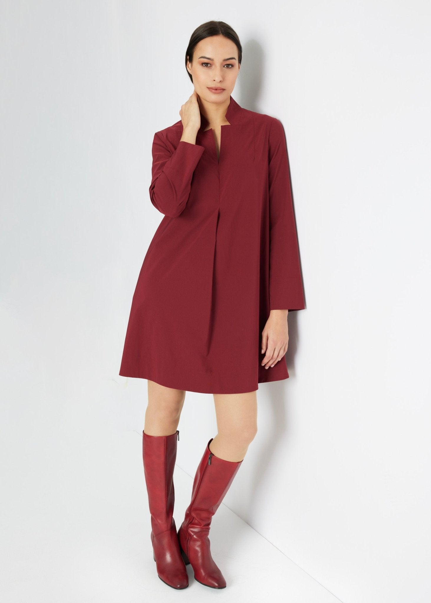 Knielange Tunika JAIZA aus Viskose-Mix mit Stretch - FOX'S-Fashion