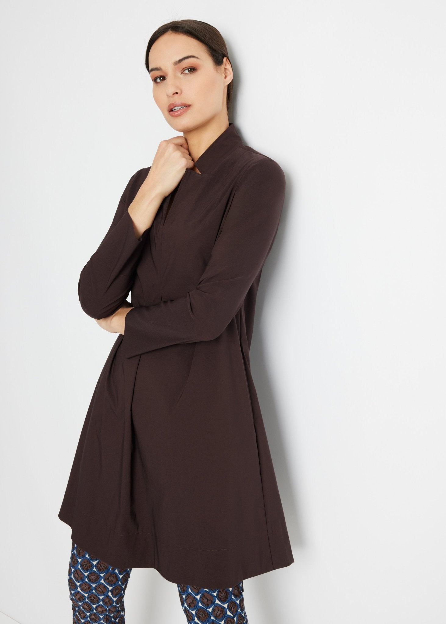 Knielange Tunika JAIZA aus Viskose-Mix mit Stretch - FOX'S-Fashion