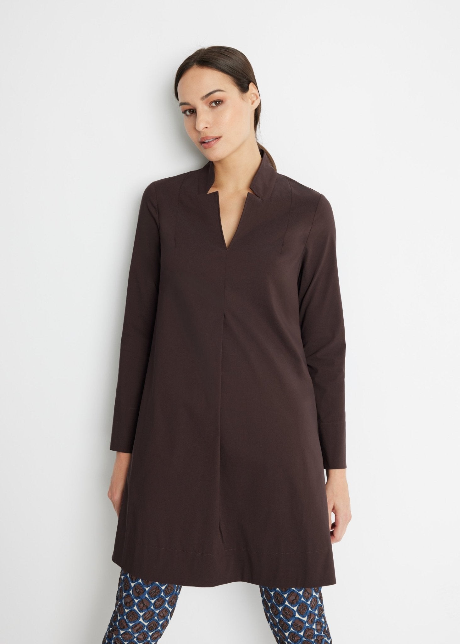 Knielange Tunika JAIZA aus Viskose-Mix mit Stretch - FOX'S-Fashion