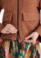 Kurze Jacke MARIERA mit Kragen und Reißverschluss - FOX'S - Fashion
