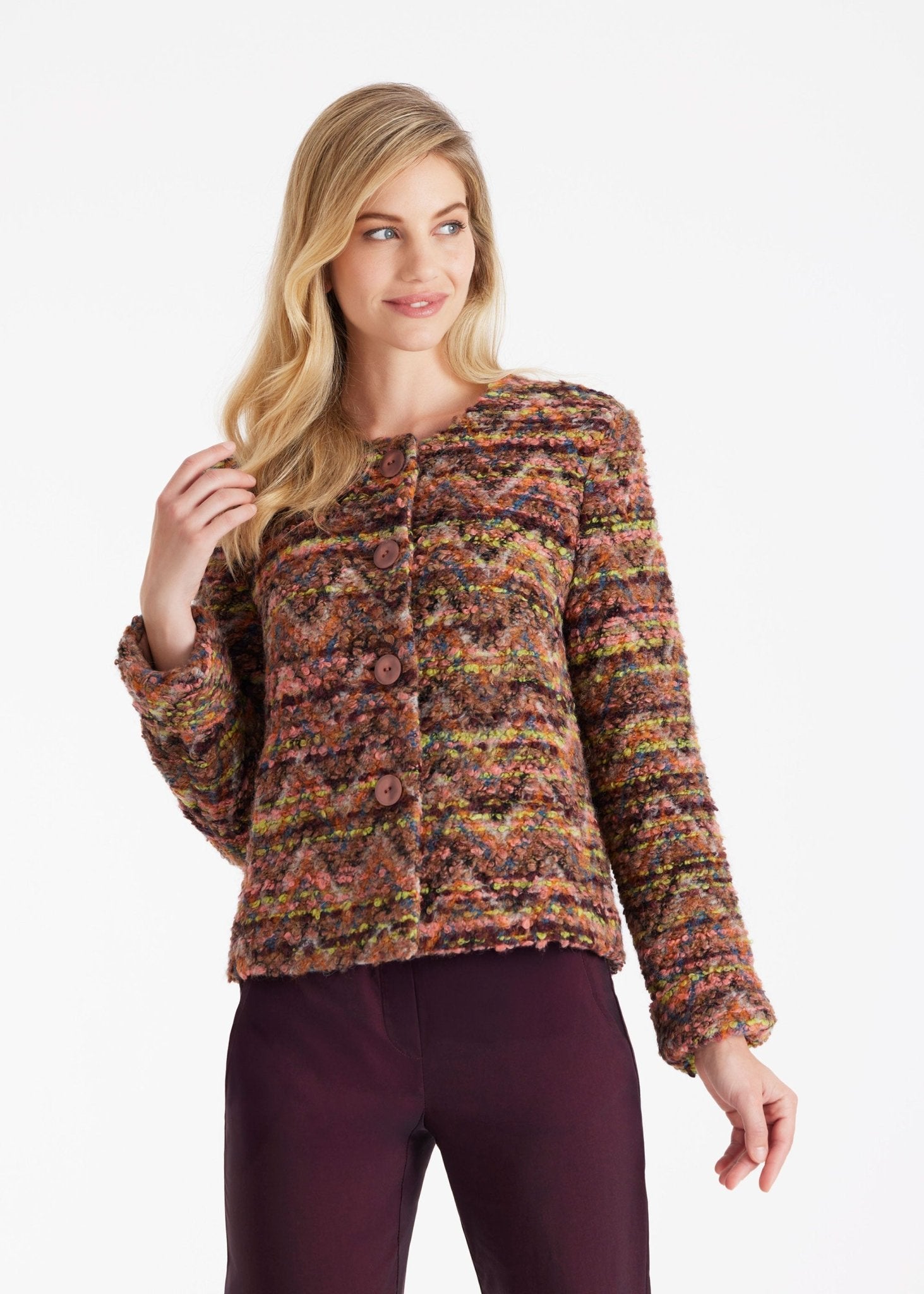 Kurze Jacke MYKINGA aus Multicolor - Bouclé - FOX'S - Fashion